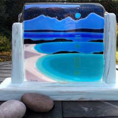 Arran from Bute driftwood - Fused Glass Graham Muir | Paisley Scotland